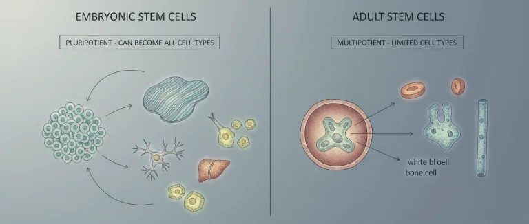 Сравнение эмбриональных и взрослых стволовых клеток