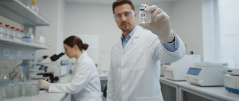 Лаборатория, где обрабатывают стволовые клетки