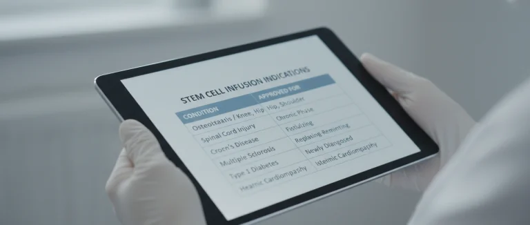 Таблица показаний инфузии стволовых клеток