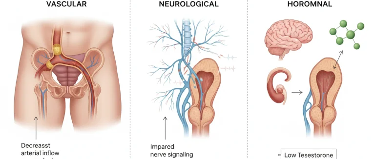 Диаграмма причин эректильной дисфункции