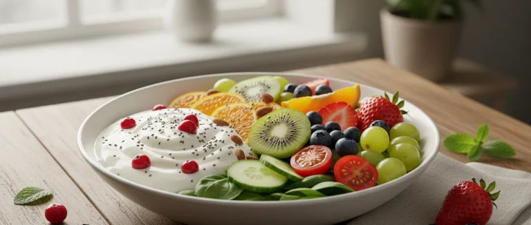 Тарелка со здоровой едой