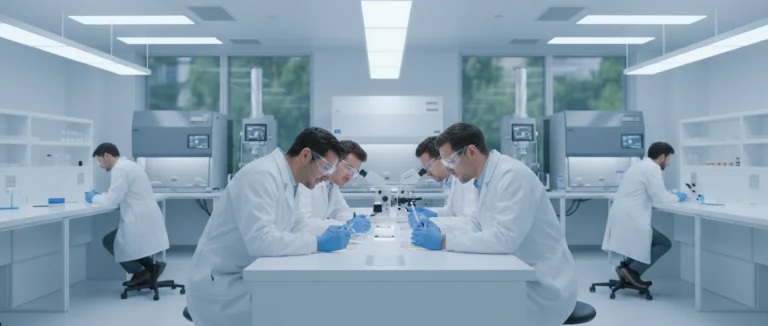 Лаборатория с образцами стволовых клеток