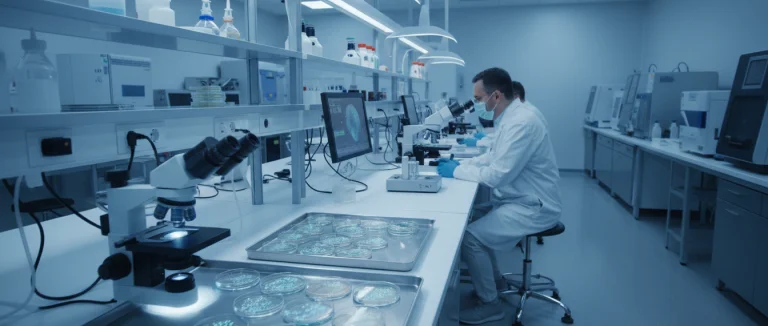 Лаборатория, где исследуются стволовые клетки