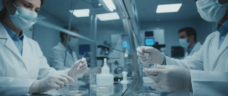 Лаборатория, где работают с мезенхимальными стволовыми клетками