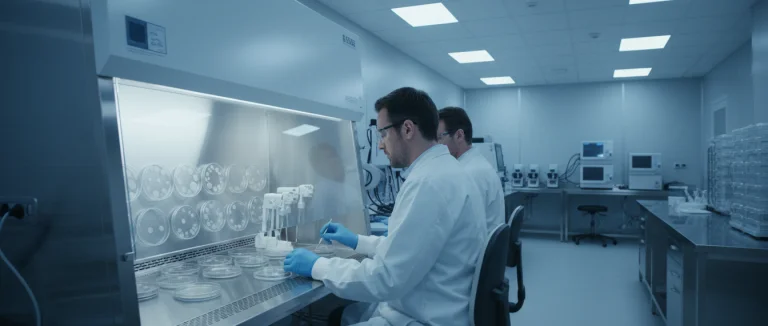 Лаборатория, где культивируют эмбриональные стволовые клетки