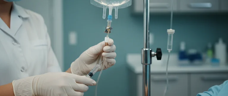 процесс внутривенного введения стволовых клеток