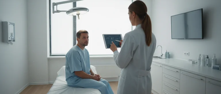 мужчина проходит обследование на эректильную дисфункцию