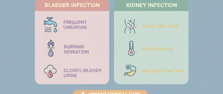 Таблица симптомов ИМП
