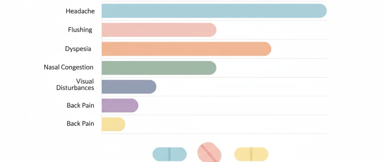 Диаграмма побочных эффектов препаратов от эректильной дисфункции