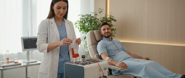 Пациент получает клеточную терапию