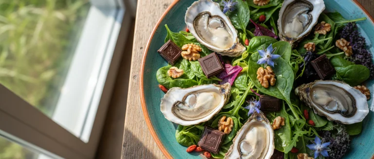 Блюда из свежих овощей и морепродуктов