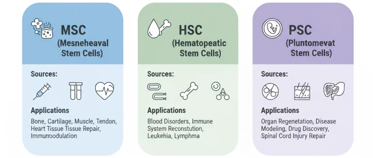 Различные типы стволовых клеток