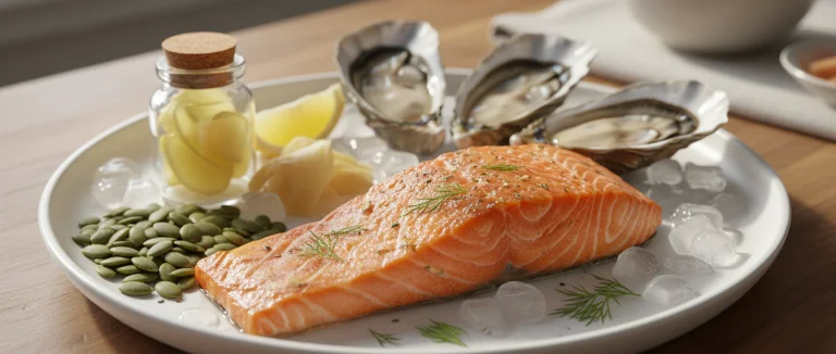 Тарелка с продуктами, повышающими либидо