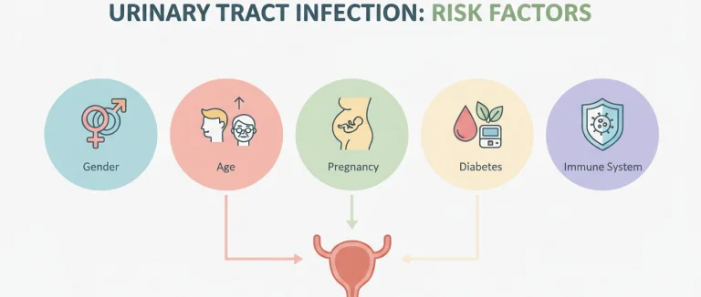 Инфографика факторов риска инфекции мочевых путей