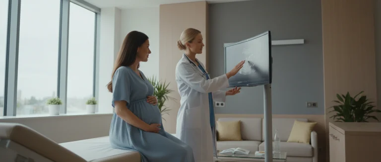 беременная женщина с врачом