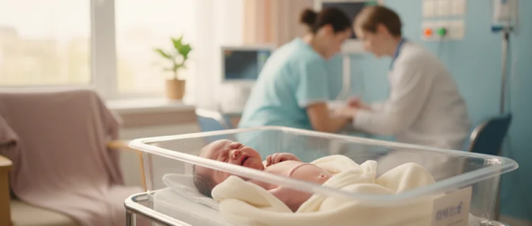 младенец с симптомами инфекции мочевых путей