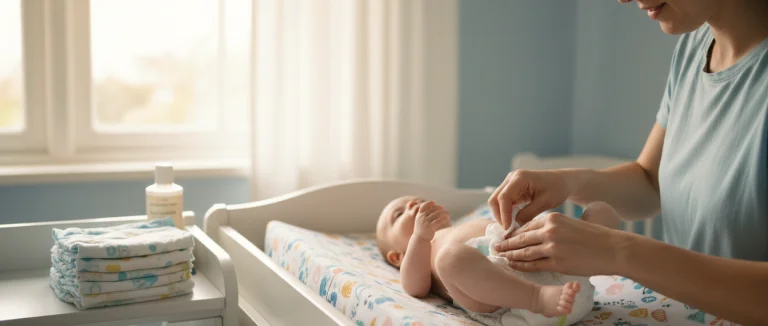 правильная смена подгузника у младенца
