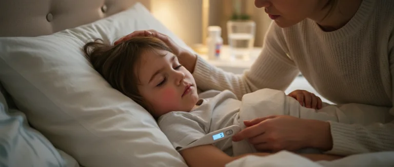 Ребёнок с повышенной температурой