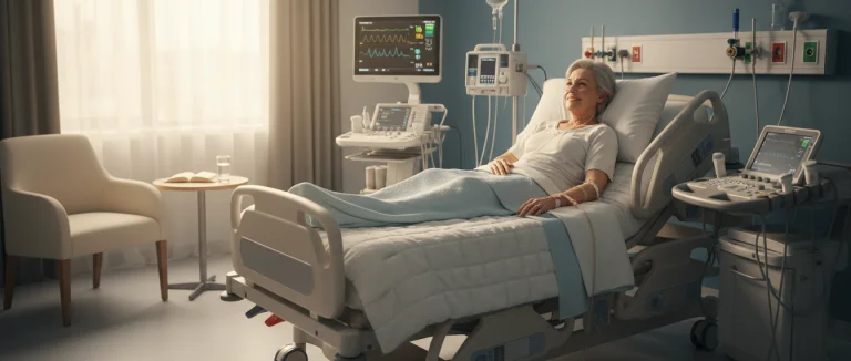 Госпитальная палата с пациенткой