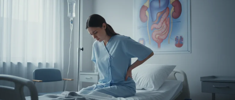 Пациент с болью в спине из-за инфекции мочевых путей