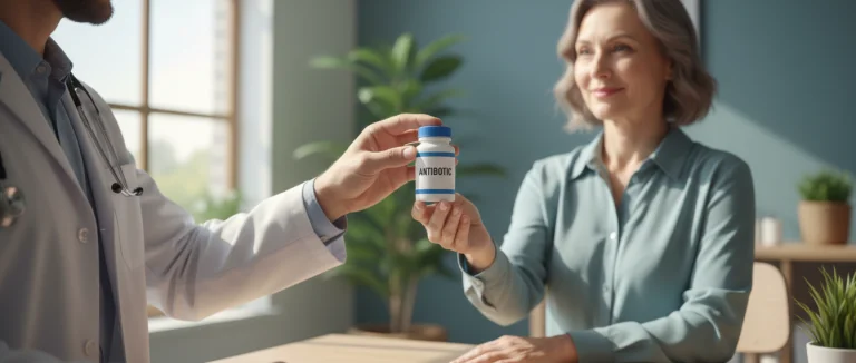 Процесс лечения ИМП с антибиотиками