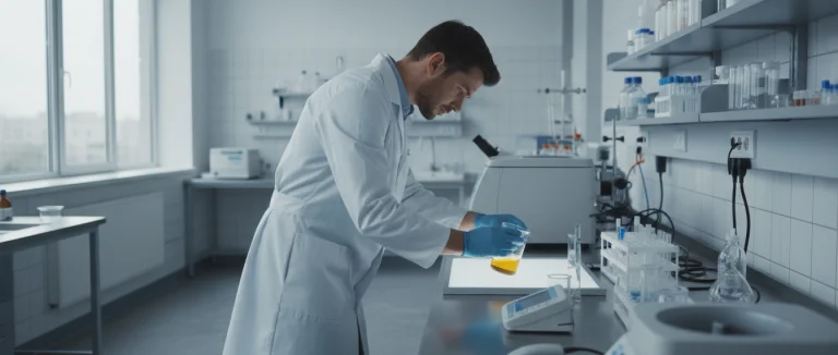 Тест мочи в лаборатории