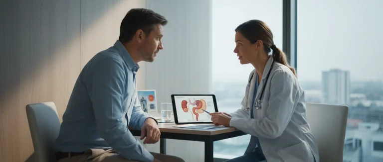 врач обсуждает лечение инфекции