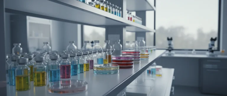 Лаборатория с антибиотиками