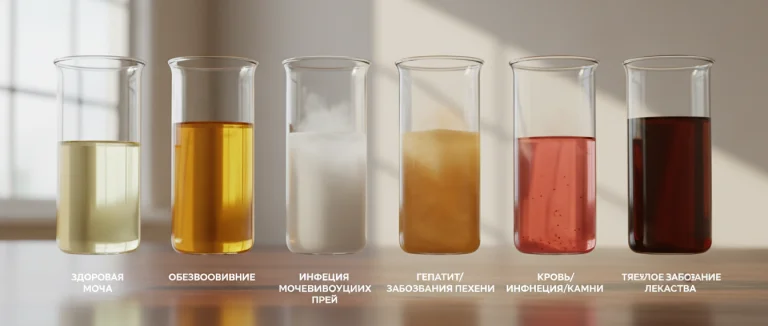 Таблица цветов мочи при инфекциях