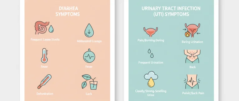 Таблица симптомов диареи и ИМП