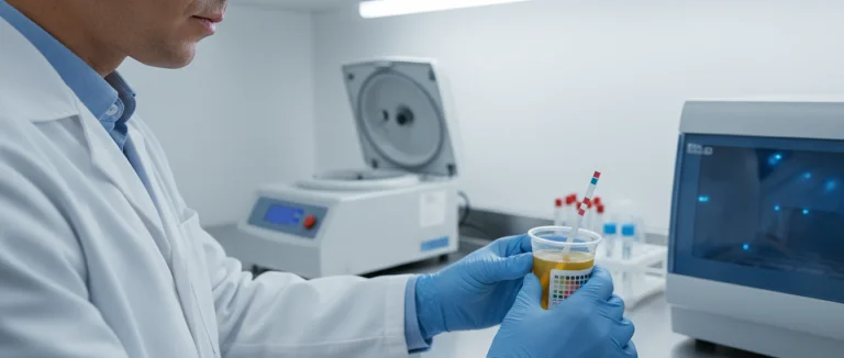 анализ мочи в лаборатории