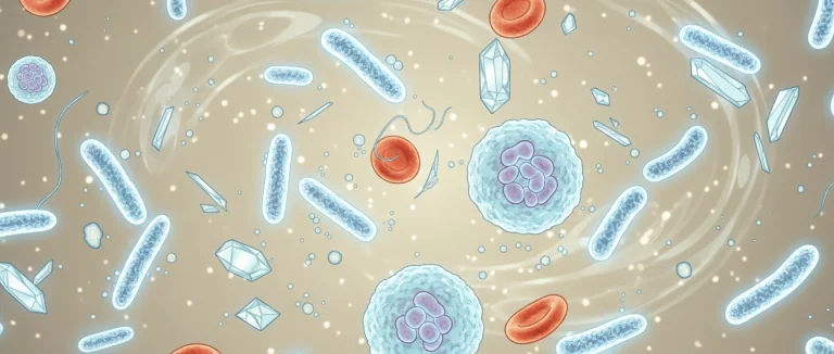 Микроскопическое изображение бактерий в моче