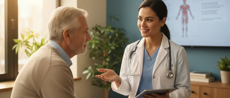 Врач консультирует пациента