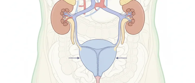 Схема мочевых путей с указанием места инфекции