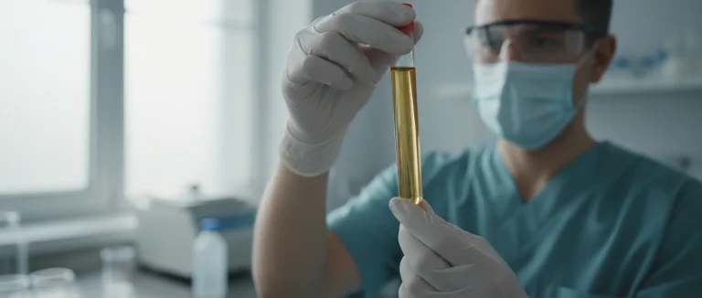 Лабораторный анализ мочи в пробирке