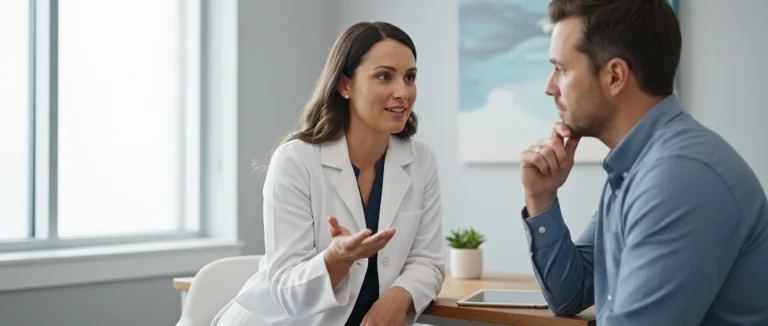 Врач консультирует пациента