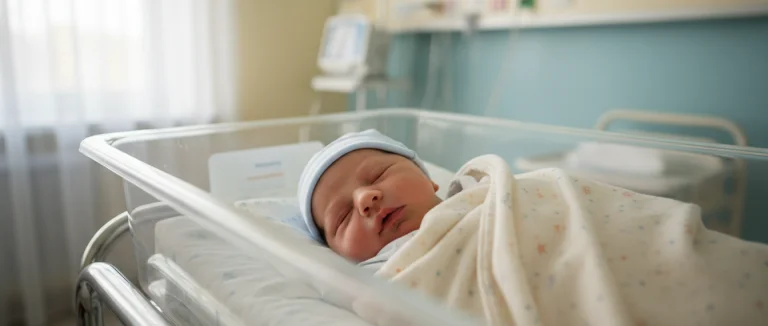 Малыш в больничной палате