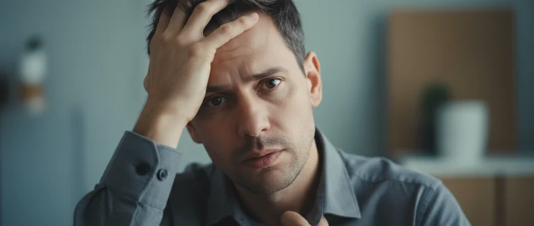 Мужчина в состоянии стресса
