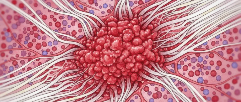 Воспалённое сухожилие под микроскопом