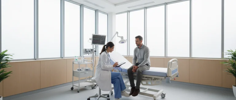 Обследование пациента в клинике