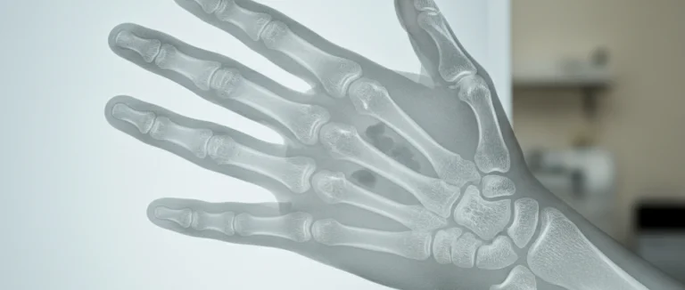 Рентгеновское изображение сустава пальца руки