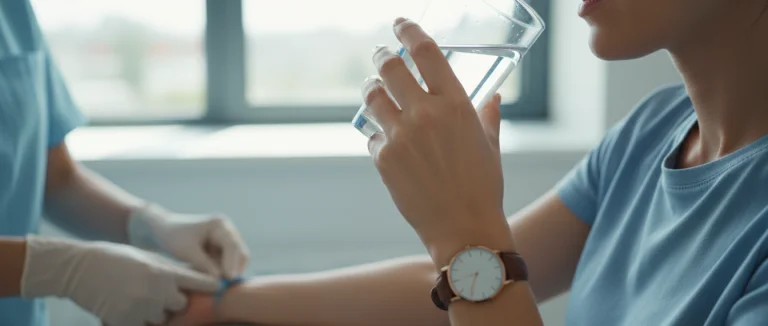 Человек, готовящийся к сдаче крови