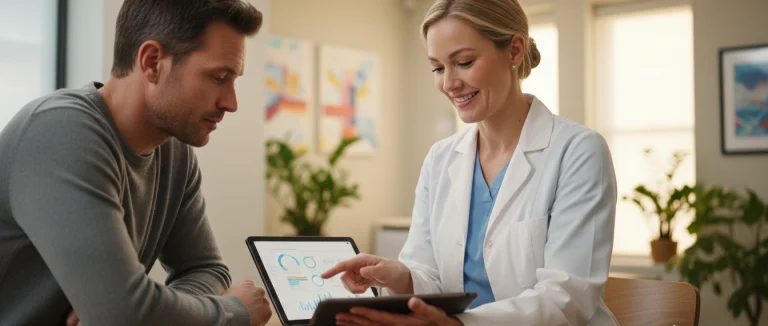 Врач объясняет результаты анализа