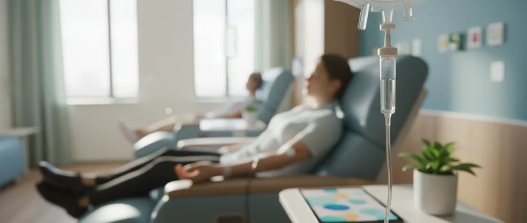 Пациент получает иммунотерапию в клинике