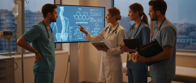 Медицинская команда лечит инфекцию мочевых путей