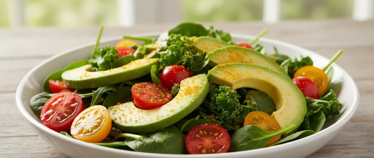 Салат с куркумой и оливковым маслом