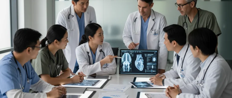 Медицинская команда обсуждает план лечения