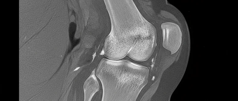 МРТ коленного сустава, показывающий степень артроза