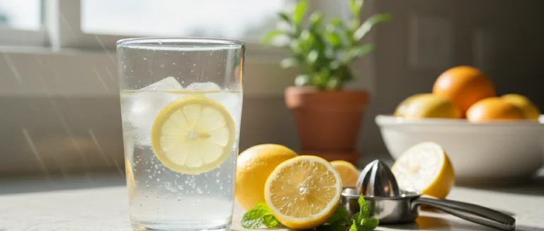 Стакан лимонной воды