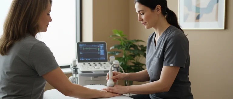 Сеанс физиотерапии руки